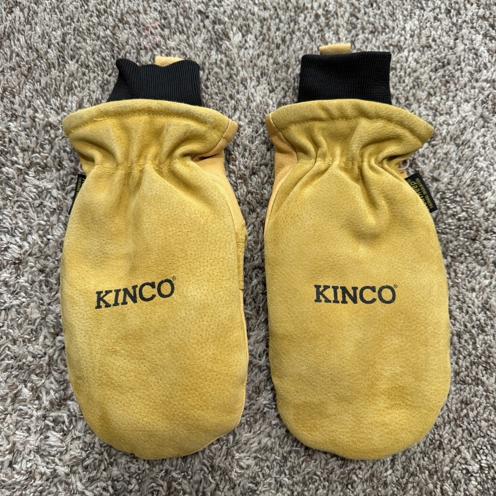 Kinco 901T-M Lined Heavy Duty Premium Grain & Suede Pigskin Mitt Glove, Medium